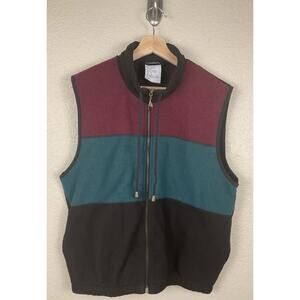 Catalina Fleece Jacket Womens Small Multicolor Retro Colorblock Outdoor Cozy